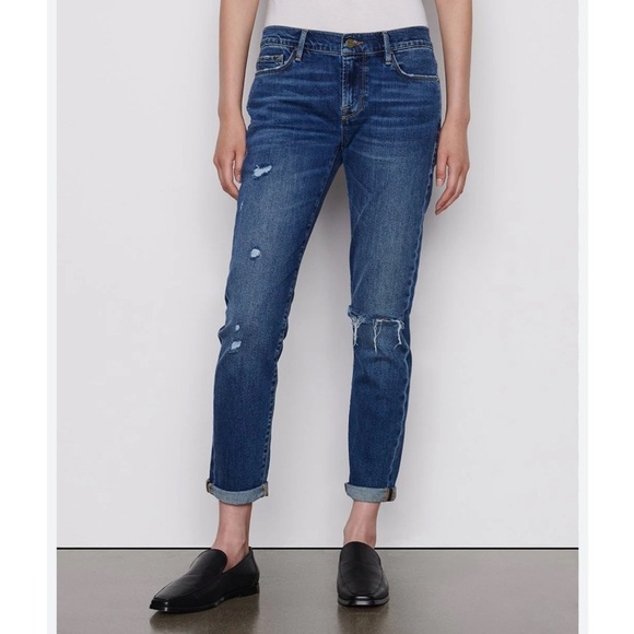 Frame Le Garcon Distress Boyfriend Jeans Size 28 - Picture 1 of 6